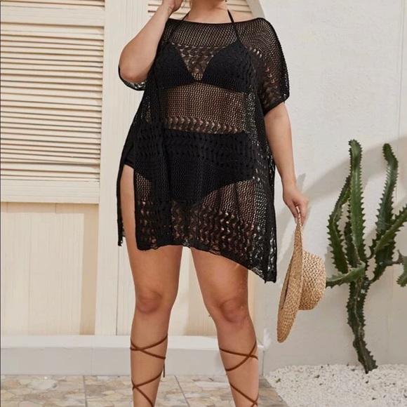 SHEIN Other - 🖤 Shien plus Crochet Side Cover Up🖤